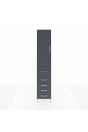 Arges Dolap 2 Raflı 5 Çekmeceli Tek Askılı 44x30x221 Antrasit-Antrasit
