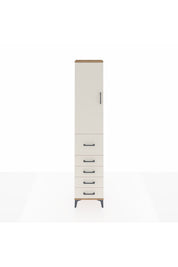 Arges Dolap 2 Raflı 5 Çekmeceli Tek Askılı 44x30x221 Çam-Aytaşı