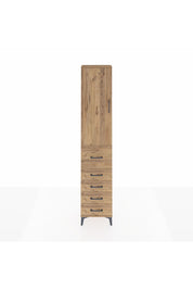 Arges Dolap 2 Raflı 5 Çekmeceli Tek Askılı 44x30x221 Çam-Çam