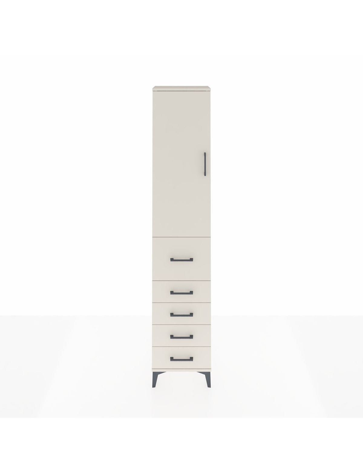 Arges Dolap 3 Raflı 5 Çekmeceli Tek Kapaklı 44x30x221 Aytaşı-Aytaşı