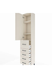 Arges Dolap 3 Raflı 5 Çekmeceli Tek Kapaklı 44x30x221 Aytaşı-Aytaşı