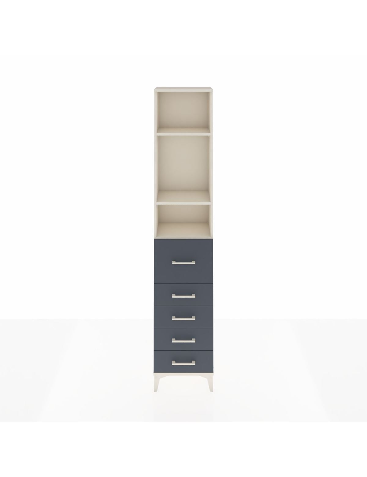 Arges Dolap 3 Raflı 5 Çekmeceli 44x30x221 Aytaşı-Antrasit