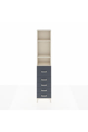 Arges Dolap 3 Raflı 5 Çekmeceli 44x30x221 Aytaşı-Antrasit