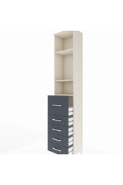 Arges Dolap 3 Raflı 5 Çekmeceli 44x30x221 Aytaşı-Antrasit