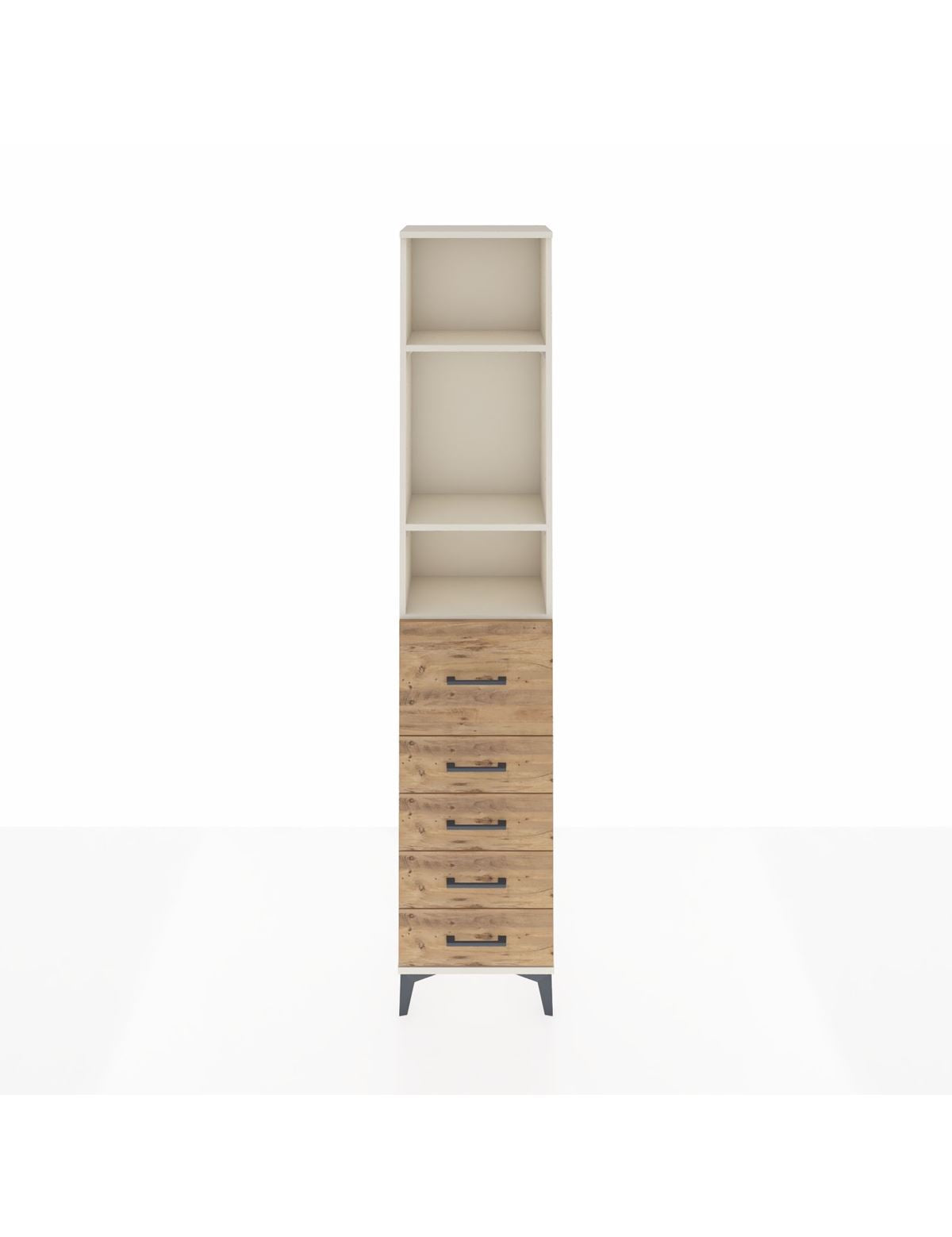 Arges Dolap 3 Raflı 5 Çekmeceli 44x30x221 Aytaşı-Çam