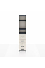 Arges Dolap 3 Raflı 5 Çekmeceli 44x30x221 Antrasit-Aytaşı