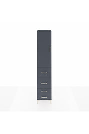 Arges Dolap 2 Raflı 4 Çekmeceli Tek Askılı 44x30x221 Antrasit-Antrasit