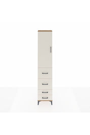 Arges Dolap 2 Raflı 4 Çekmeceli Tek Askılı 44x30x221 Çam-Aytaşı