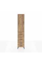 Arges Dolap 2 Raflı 4 Çekmeceli Tek Askılı 44x30x221