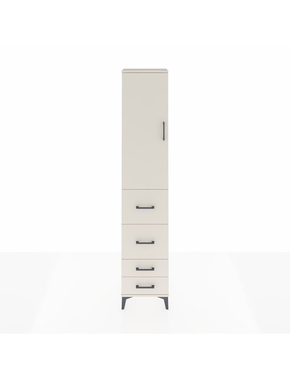 Arges Dolap 3 Raflı 4 Çekmeceli Tek Kapaklı 44x30x221 Aytaşı-Aytaşı