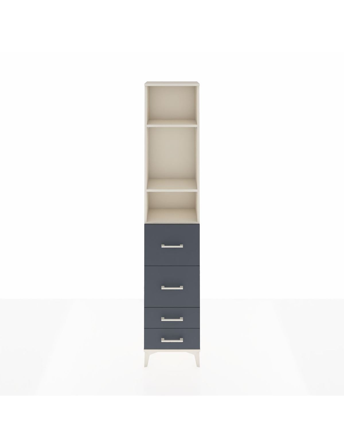 Arges Dolap 3 Raflı 4 Çekmeceli 44x30x221 Aytaşı-Antrasit