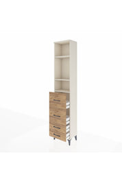 Arges Dolap 3 Raflı 4 Çekmeceli 44x30x221 Aytaşı-Çam