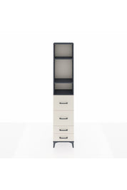 Arges Dolap 3 Raflı 4 Çekmeceli 44x30x221 Antrasit-Aytaşı