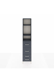 Arges Dolap 3 Raflı 4 Çekmeceli 44x30x221 Antrasit-Antrasit