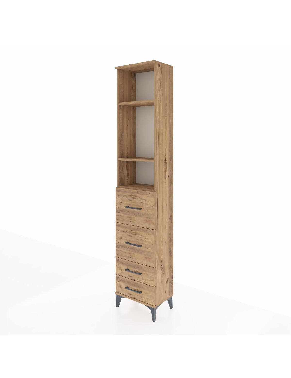 Arges Dolap 3 Raflı 4 Çekmeceli 44x30x221 - S28M123V9A