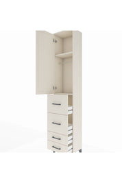 Arges Dolap 2 Raflı 4 Çekmeceli Tek Askılı 44x30x221 Aytaşı-Aytaşı