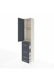 Arges Dolap 2 Raflı 4 Çekmeceli Tek Askılı 44x30x221 - S28M124V2A