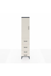 Arges Dolap 2 Raflı 4 Çekmeceli Tek Askılı 44x30x221 - S28M124V4A
