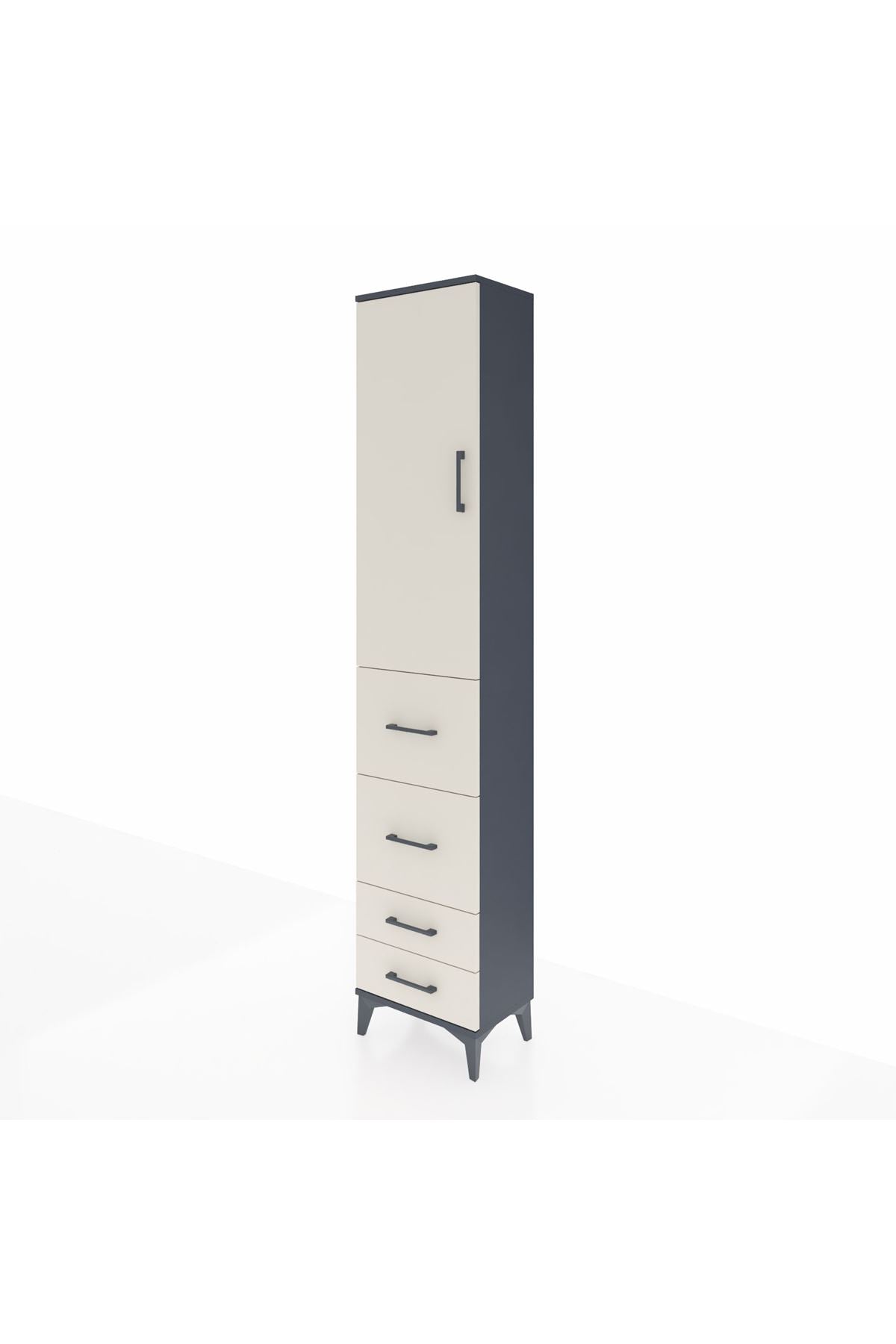 Arges Dolap 2 Raflı 4 Çekmeceli Tek Askılı 44x30x221 - S28M124V4A