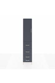Arges Dolap 2 Raflı 4 Çekmeceli Tek Askılı 44x30x221 Antrasit-Antrasit