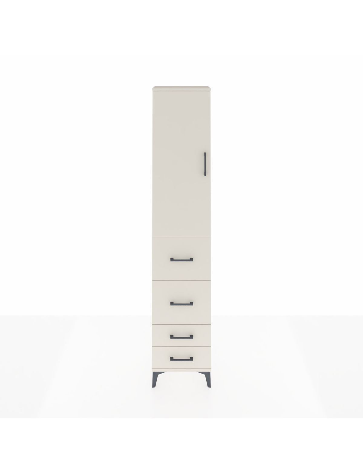 Arges Dolap 3 Raflı 4 Çekmeceli Tek Kapaklı 44x30x221 Aytaşı-Aytaşı