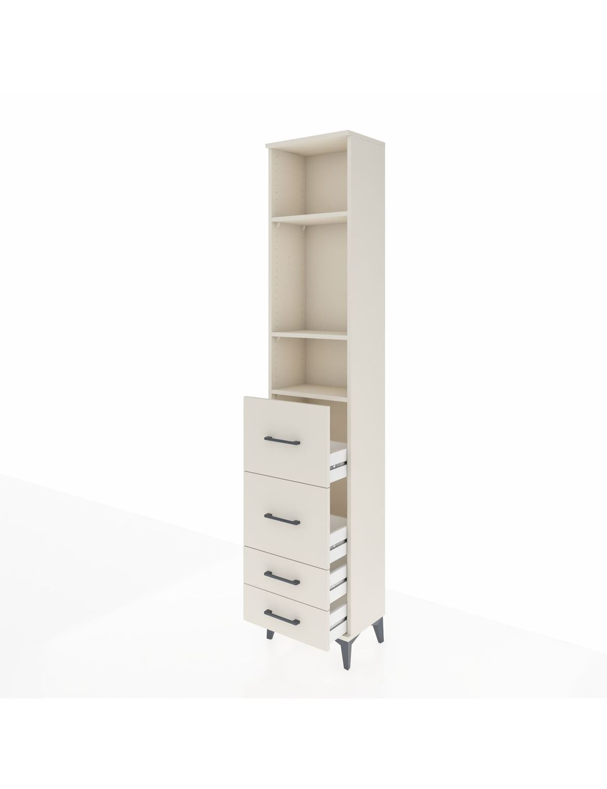 Arges Dolap 3 Raflı 4 Çekmeceli 44x30x221 - S28M126V1A