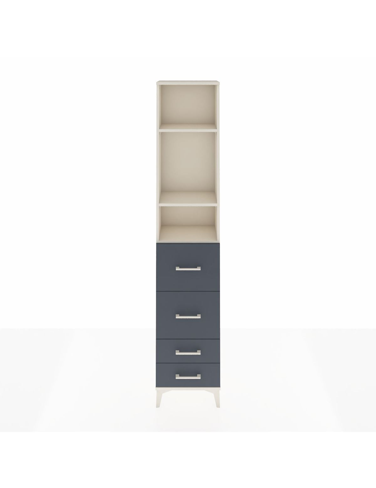 Arges Dolap 3 Raflı 4 Çekmeceli 44x30x221 Aytaşı-Antrasit