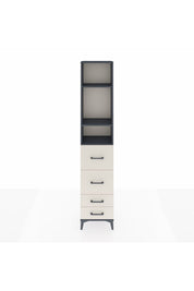 Arges Dolap 3 Raflı 4 Çekmeceli 44x30x221 Antrasit-Aytaşı