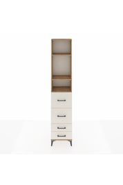 Arges Dolap 3 Raflı 4 Çekmeceli 44x30x221 Çam-Aytaşı