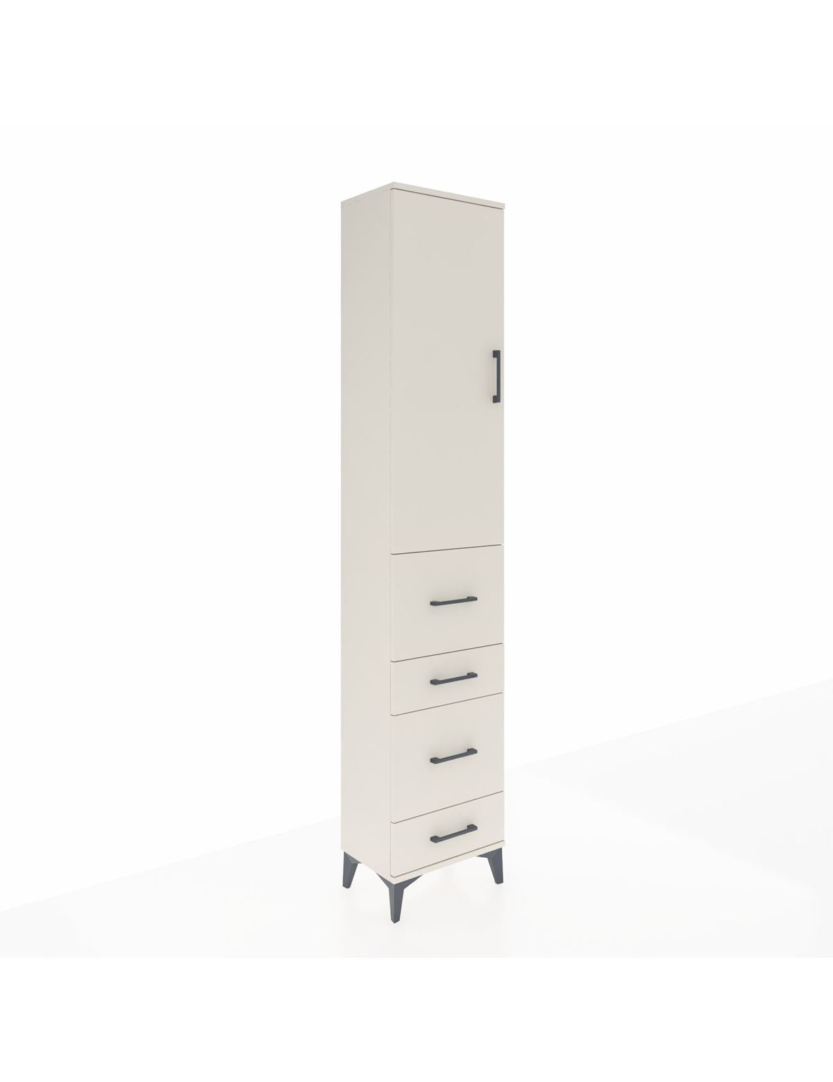 Arges Dolap 2 Raflı 4 Çekmeceli Tek Askılı 44x30x221 Aytaşı-Aytaşı