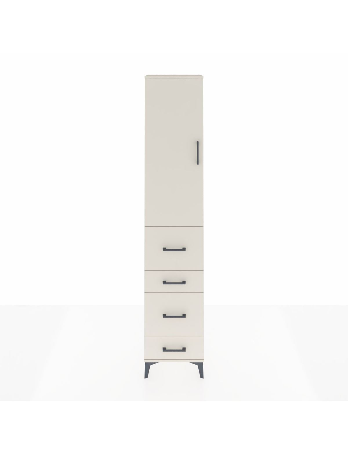 Arges Dolap 3 Raflı 4 Çekmeceli Tek Kapaklı 44x30x221 Aytaşı-Aytaşı