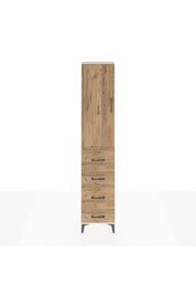 Arges Dolap 3 Raflı 4 Çekmeceli Tek Kapaklı 44x30x221 Aytaşı-Çam