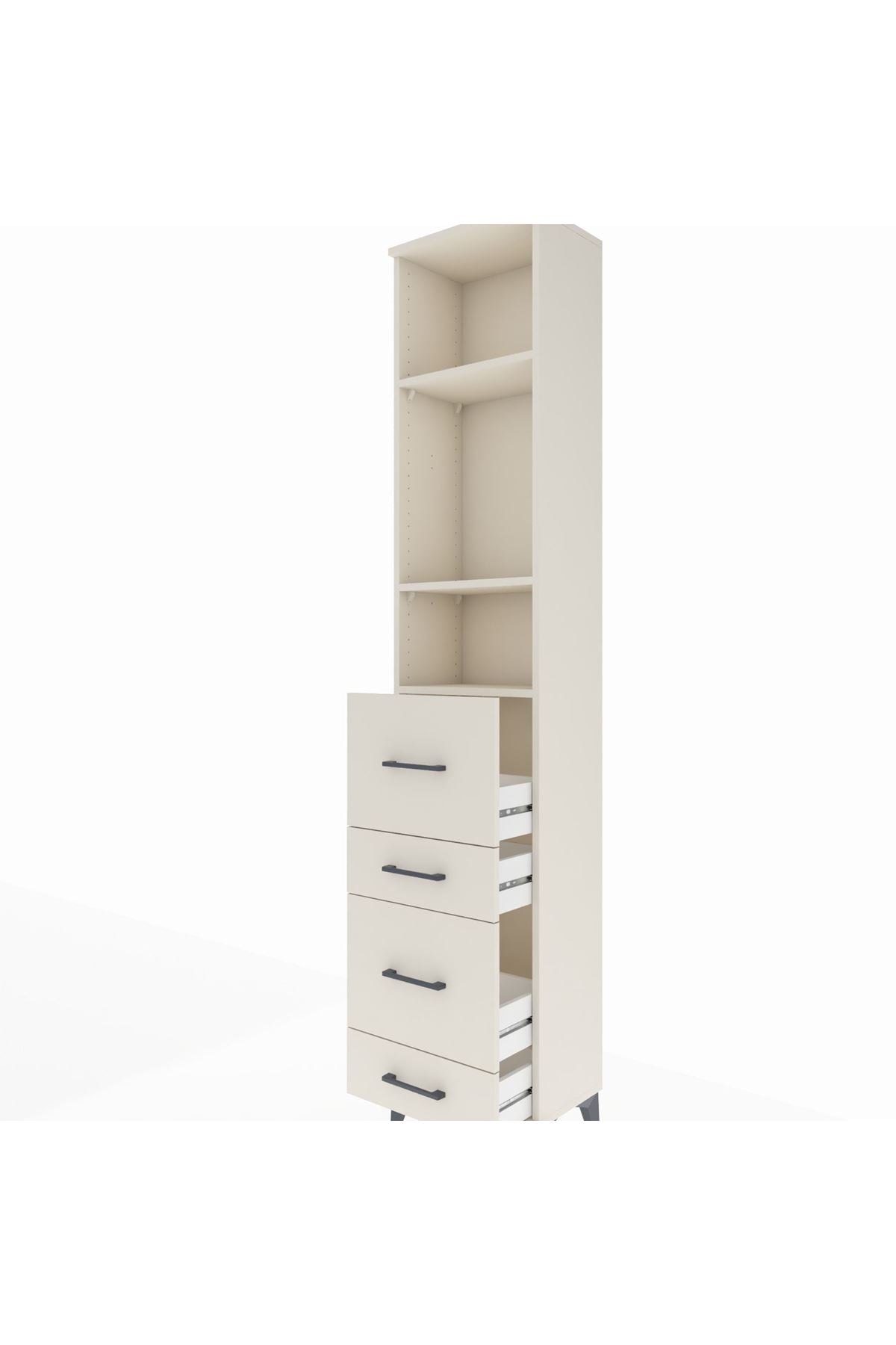 Arges Dolap 3 Raflı 4 Çekmeceli 44x30x221 Aytaşı-Aytaşı