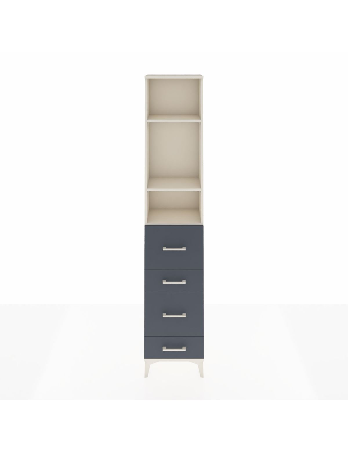 Arges Dolap 3 Raflı 4 Çekmeceli 44x30x221 Aytaşı-Antrasit