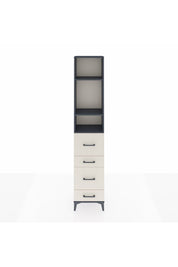 Arges Dolap 3 Raflı 4 Çekmeceli 44x30x221 Antrasit-Aytaşı