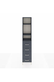 Arges Dolap 3 Raflı 4 Çekmeceli 44x30x221 Antrasit-Antrasit