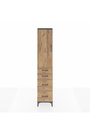 Arges Dolap 2 Raflı 4 Çekmeceli Tek Askılı 44x30x221 Antrasit-Çam