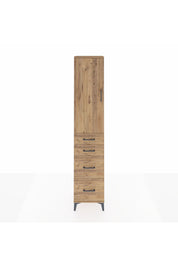 Arges Dolap 2 Raflı 4 Çekmeceli Tek Askılı 44x30x221 Çam-Çam