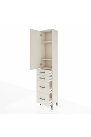 Arges Dolap 3 Raflı 4 Çekmeceli Tek Kapaklı 44x30x221 Aytaşı-Aytaşı