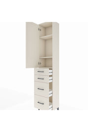 Arges Dolap 3 Raflı 4 Çekmeceli Tek Kapaklı 44x30x221 Aytaşı-Aytaşı