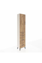 Arges Dolap 3 Raflı 4 Çekmeceli Tek Kapaklı 44x30x221 Aytaşı-Çam