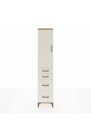 Arges Dolap 3 Raflı 4 Çekmeceli Tek Kapaklı 44x30x221 Çam-Aytaşı