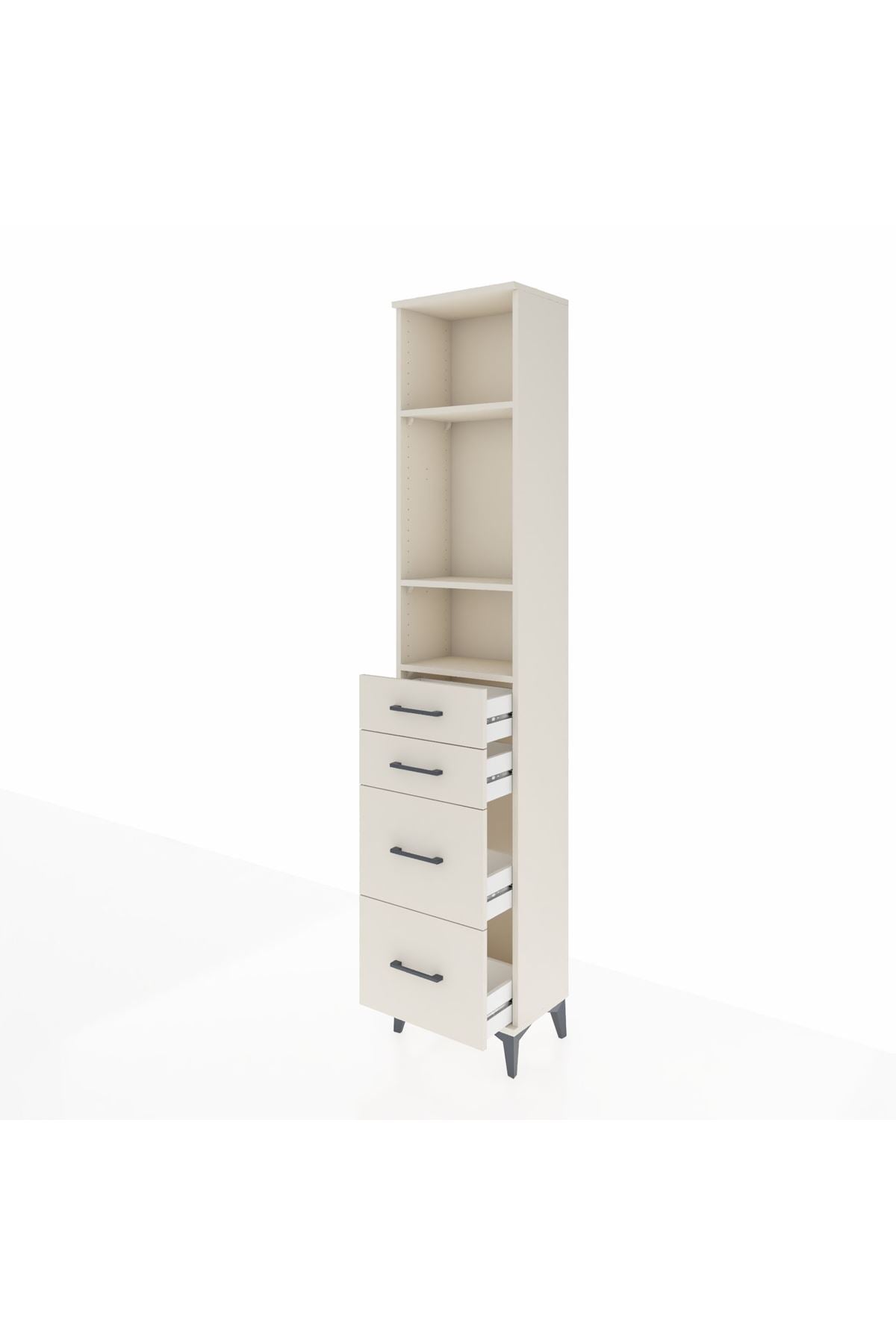 Arges Dolap 3 Raflı 4 Çekmeceli 44x30x221 Aytaşı-Aytaşı