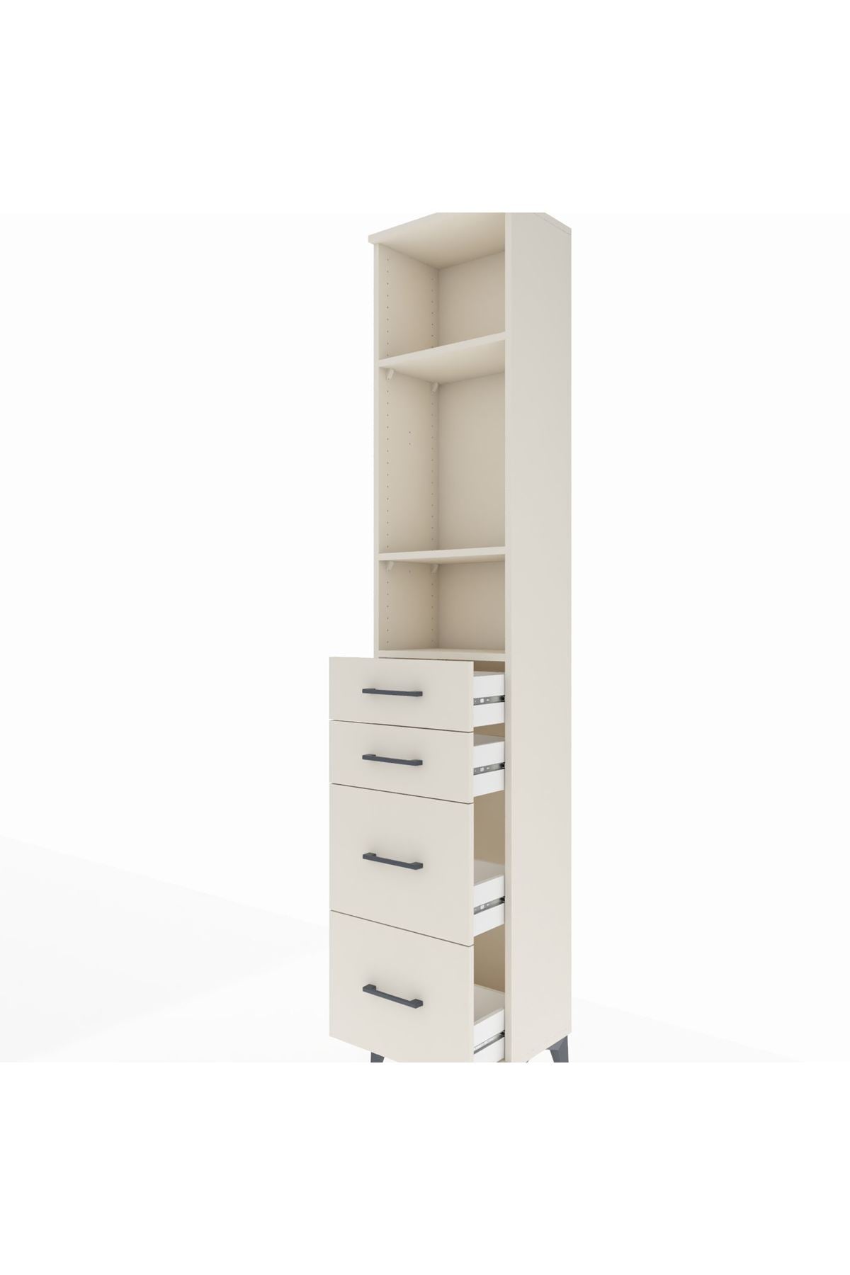 Arges Dolap 3 Raflı 4 Çekmeceli 44x30x221 Aytaşı-Aytaşı