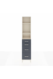 Arges Dolap 3 Raflı 4 Çekmeceli 44x30x221 Aytaşı-Antrasit