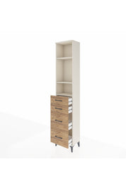 Arges Dolap 3 Raflı 4 Çekmeceli 44x30x221 Aytaşı-Çam