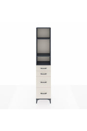 Arges Dolap 3 Raflı 4 Çekmeceli 44x30x221 Antrasit-Aytaşı