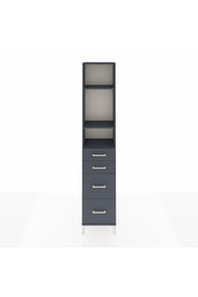 Arges Dolap 3 Raflı 4 Çekmeceli 44x30x221 Antrasit-Antrasit