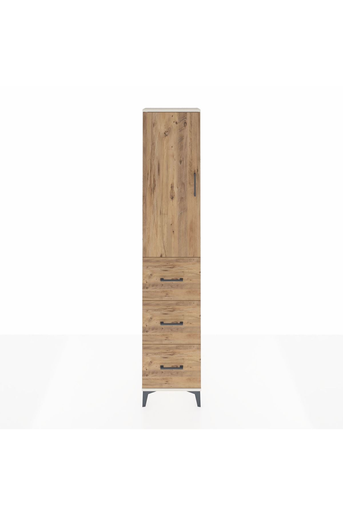 Arges Dolap 2 Raflı 3 Çekmeceli Tek Askılı 44x30x221 Aytaşı-Çam