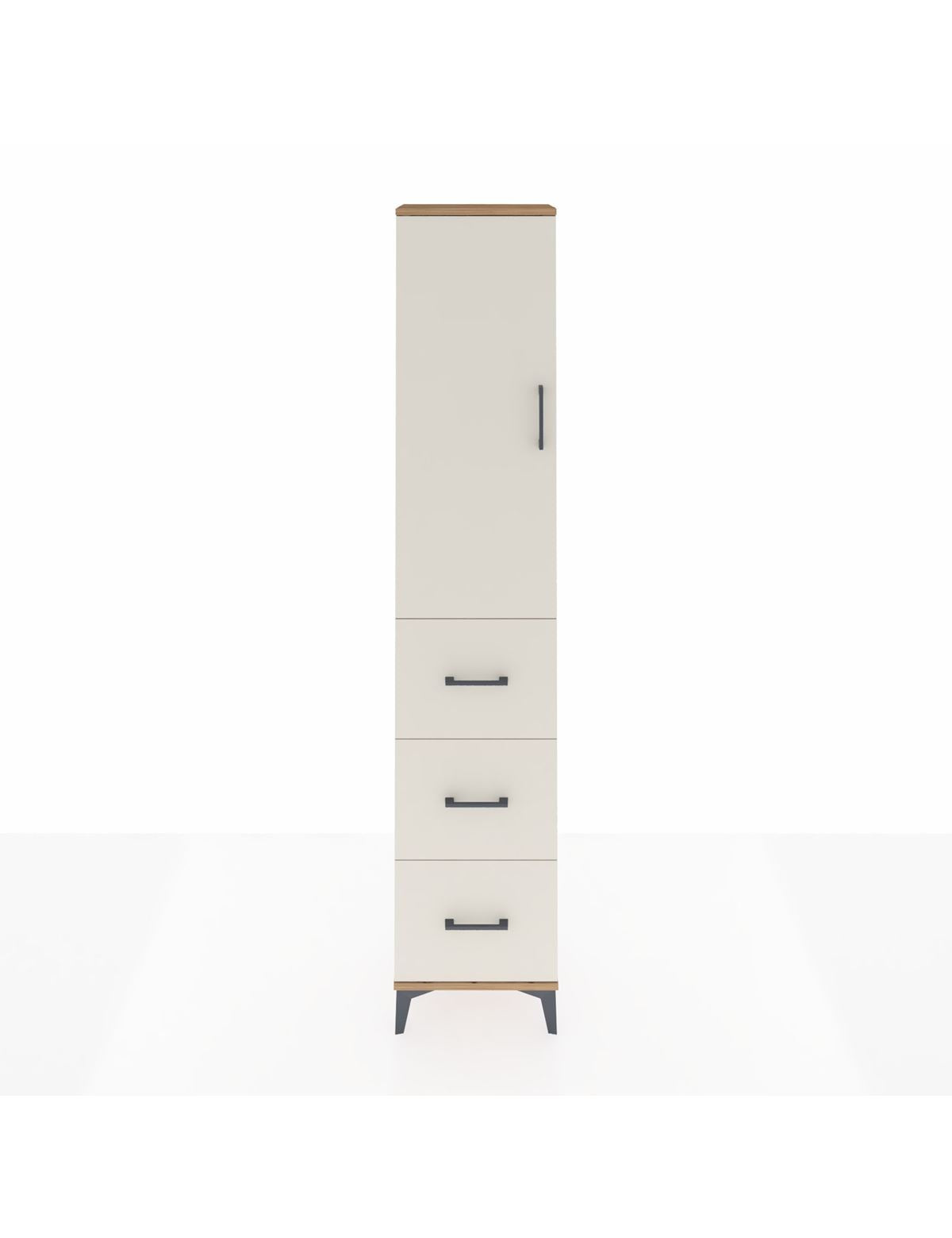 Arges Dolap 2 Raflı 3 Çekmeceli Tek Askılı 44x30x221 Çam-Aytaşı